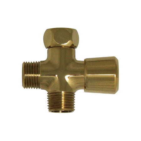 Whitehaus Showerhaus Solid Brass Shower Diverter, Polished Brass WH161A2-B